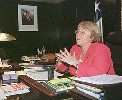 Michelle Bachelet, durante la entrevista mantenida con EL PAÍS.