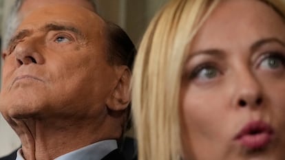 Silvio Berlusconi y Giorgia Meloni