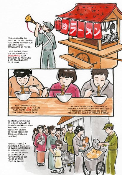 Interior del cómic ¡Ramen! en una imagen proporcionada por Libros Cúpula.