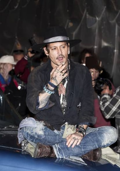 Johnny Depp, en un festival de música.