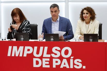 Sánchez, este lunes en la Ejecutiva Federal del PSOE.