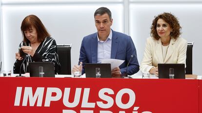 Sánchez, este lunes en la Ejecutiva Federal del PSOE.