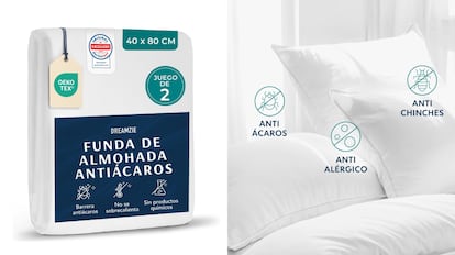 protector de almohadas para evitar la acumulación de ácaros