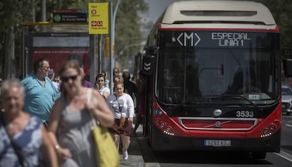 Un autobús de TMB.