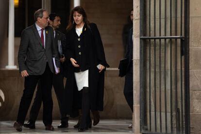 El presidente Quim Torra y la consejera Laura Borràs.