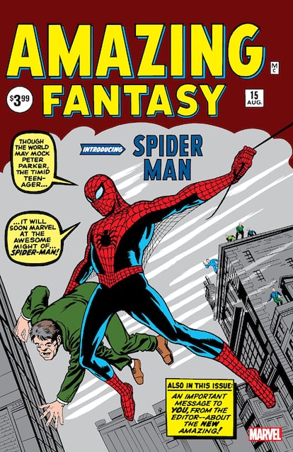 Portada de 'Amazing Fantasy # 15', donde aparece por primera vez Spiderman.