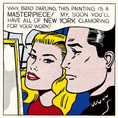 'Masterpiece', 1962. La pintura forma parte de la serie 'Romance y Guerra', la más representativa del estilo de Lichtenstein.