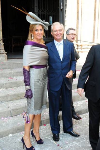 Alberto Palatchi y su exmujer, Susana Gallardo, en la boda de Joan Fainé y Beatriz Salas en 2011.