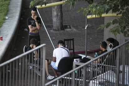Menors immigrants no acompanyats, a Barcelona, el passat mes de juliol.