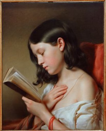 'Niña leyendo' (1850) de Franz Eybl.