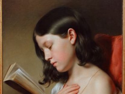 'Niña leyendo' (1850) de Franz Eybl.