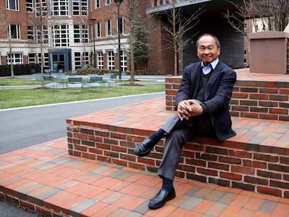 El politólogo estadounidense Francis Fukuyama, el miércoles pasado, en el campus de la Universidad de Harvard.