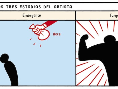 Trampantojo: los tres estadios del artista