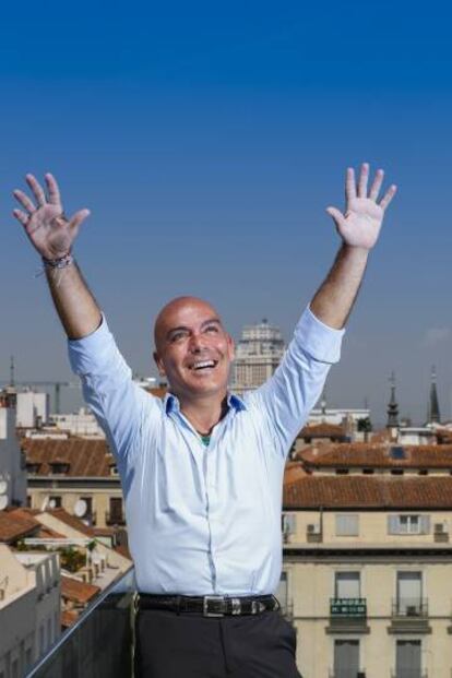 Kike Sarasola, en la terraza del hotel Óscar de Madrid el pasado miércoles.