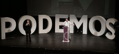 Clausura de l'assemblea ciutadana de Podem, el 15 de novembre.