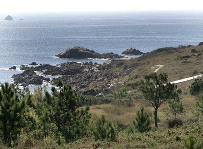 Punta de Couso, en Aguiño (A Coruña), emplazamiento previsto para una nueva piscifactoría.