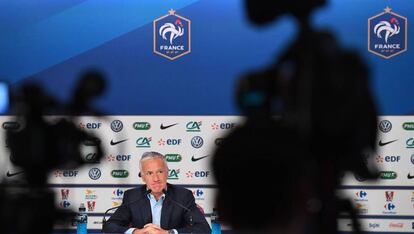 Deschamps, durante su comparecencia en Par&iacute;s.