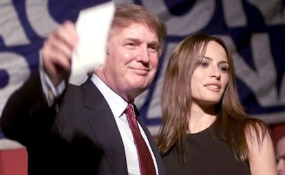 Donald Trump, junto a la modelo Melania Knauss.