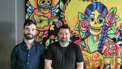 Pablo y Javier López en su restaurante, llevando México hasta Ourense