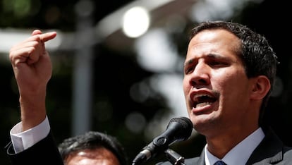 Juan Guaidó en Caracas el pasado viernes.