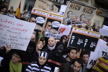 Protestas frente a los juzgados de Palma.