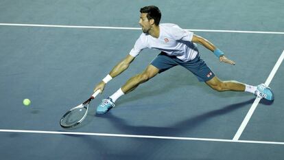 Djokovic durante un entrenamiento