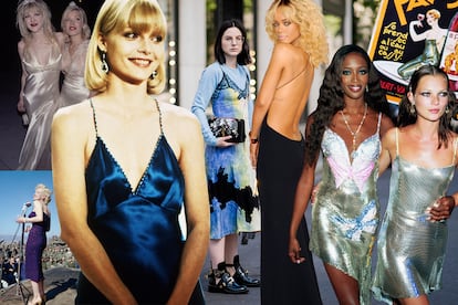 En el collage, Courtney Love, Marilyn Monroe, Michelle Pfeiffer, Maria Barteczko, Rihanna, Naomi Campbell y Kate Moss.