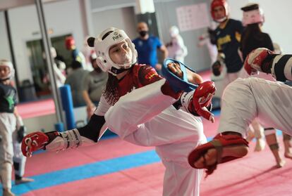 Adirana Cerezo, el pasado miércoles durante un entrenamiento de preparación para el preolímpico.