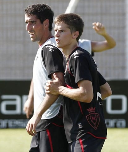 Raúl García, durante un entrenamiento.