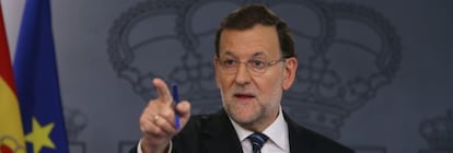 Mariano Rajoy en el Palacio de la Moncloa.