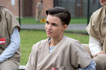 La actriz Ruby Rose es una de las nuevas incorporaciones de la tercera temporada de 'Orange Is the New Black'.