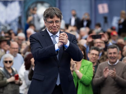 Carles Puigdemont, el sábado pasado en Elna (sur de Francia).