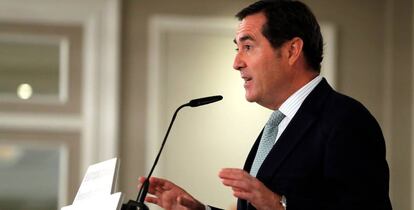 El presidente de la CEOE, Antonio Garamendi.