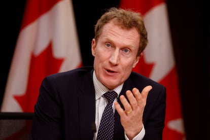 Canada's Minister of Immigration, Refugees and Citizenship Marc Miller takes part in a press conference in Ottawa, Ontario, Canada January 29, 2024.