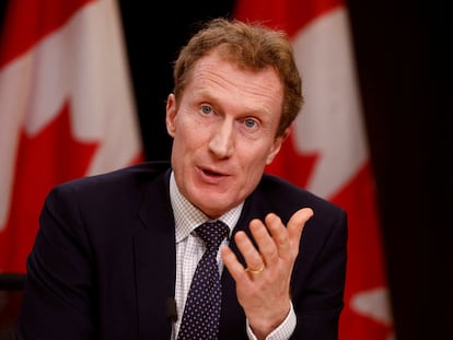 Canada's Minister of Immigration, Refugees and Citizenship Marc Miller takes part in a press conference in Ottawa, Ontario, Canada January 29, 2024.