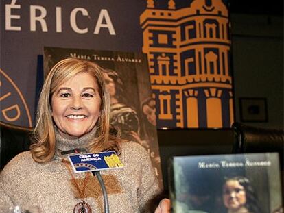 María Teresa Álvarez, anoche en Casa de América.
