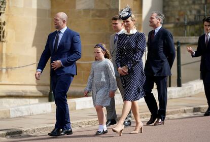 La hija de la princesa Ana Zara, con su marido, Mike Tindall, y su hija Mia.