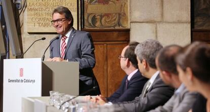 Artur Mas en la presentació del consell assessor per a la reforma horària.