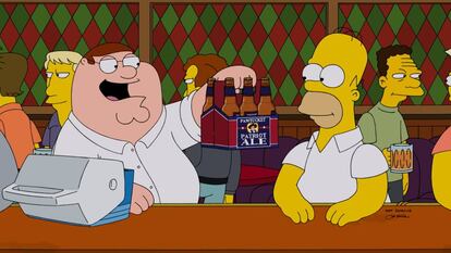 Peter Griffin y Homer Simpson en un episodio en el que 'Padre de familia' y 'Los Simpson' se cruzaron.