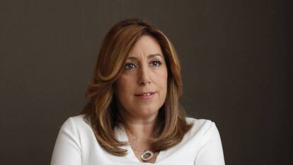 Susana Díaz, durante la entrevista.