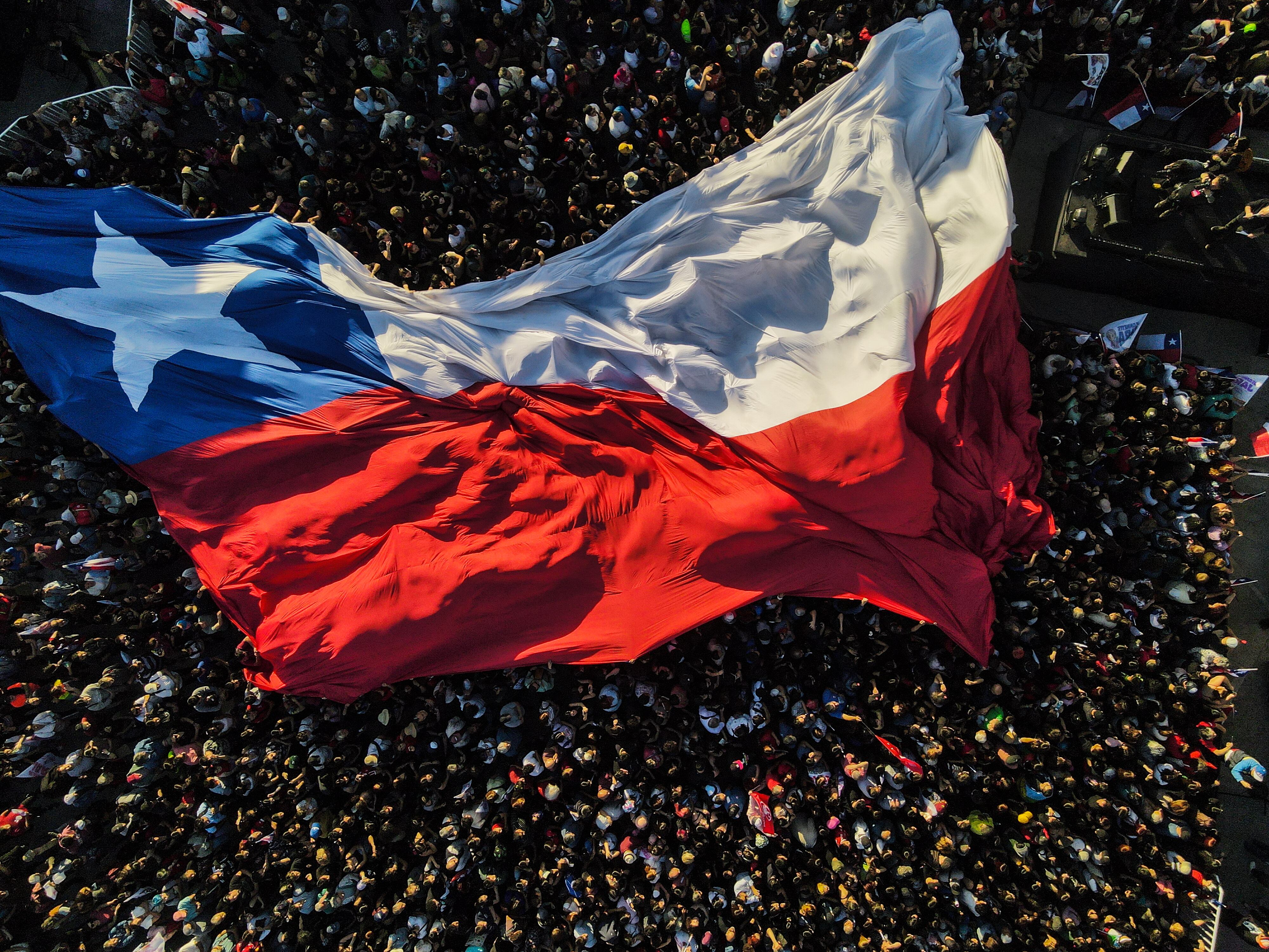 Un evento político en Santiago, Chile.
