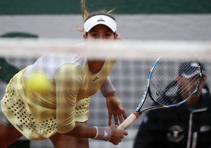 Garbiñe Muguruza durante la final de Roland Garros.