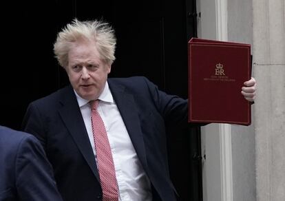 Boris Johnson, este lunes en Londres.