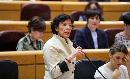  La ministra de Educación Isabel Celaá en el Senado el pasado martes.
 