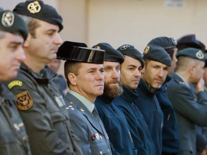 Members of the specialist emergency group that took part in the rescue operation.