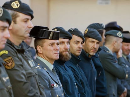 Members of the specialist emergency group that took part in the rescue operation.