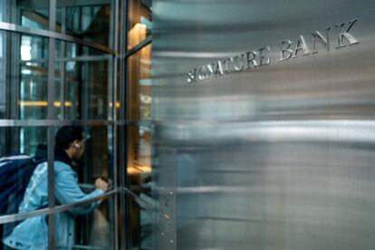 Signature Bank headquarters, in New York City, US