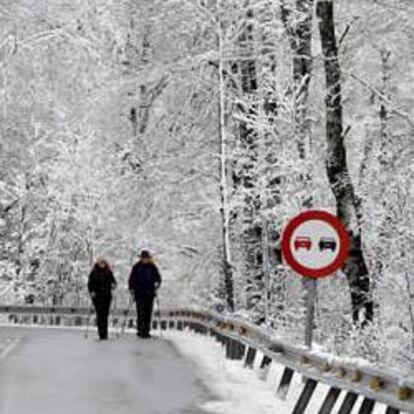 Nieve en el norte de España