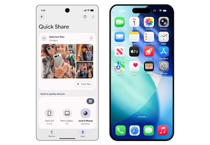 Android enviando contenido a un iPhone con AirDrop