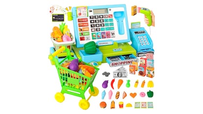 Presentes para idades de 4 a 6 anos em fundo branco.